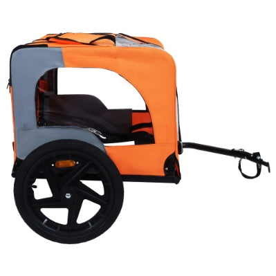 US Local Utdoor Heavy Duty Collapsible Pet Bike Trailer With 16-Inch All Terrain Wheels & Universal Hitch   Foldable Dog Cargo Carrier Cart For Bicycles