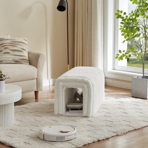 US Local Ottoman Storage Bench Pet Supplies Corduroy Bench Cat's Nest To Hide For The Living Room, Entryway And Bedroom