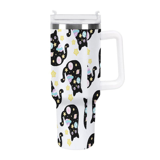 PHDT00378 POD US Local Tumbler 40 oz Large Capacity Car Cup Funny Planet Cat