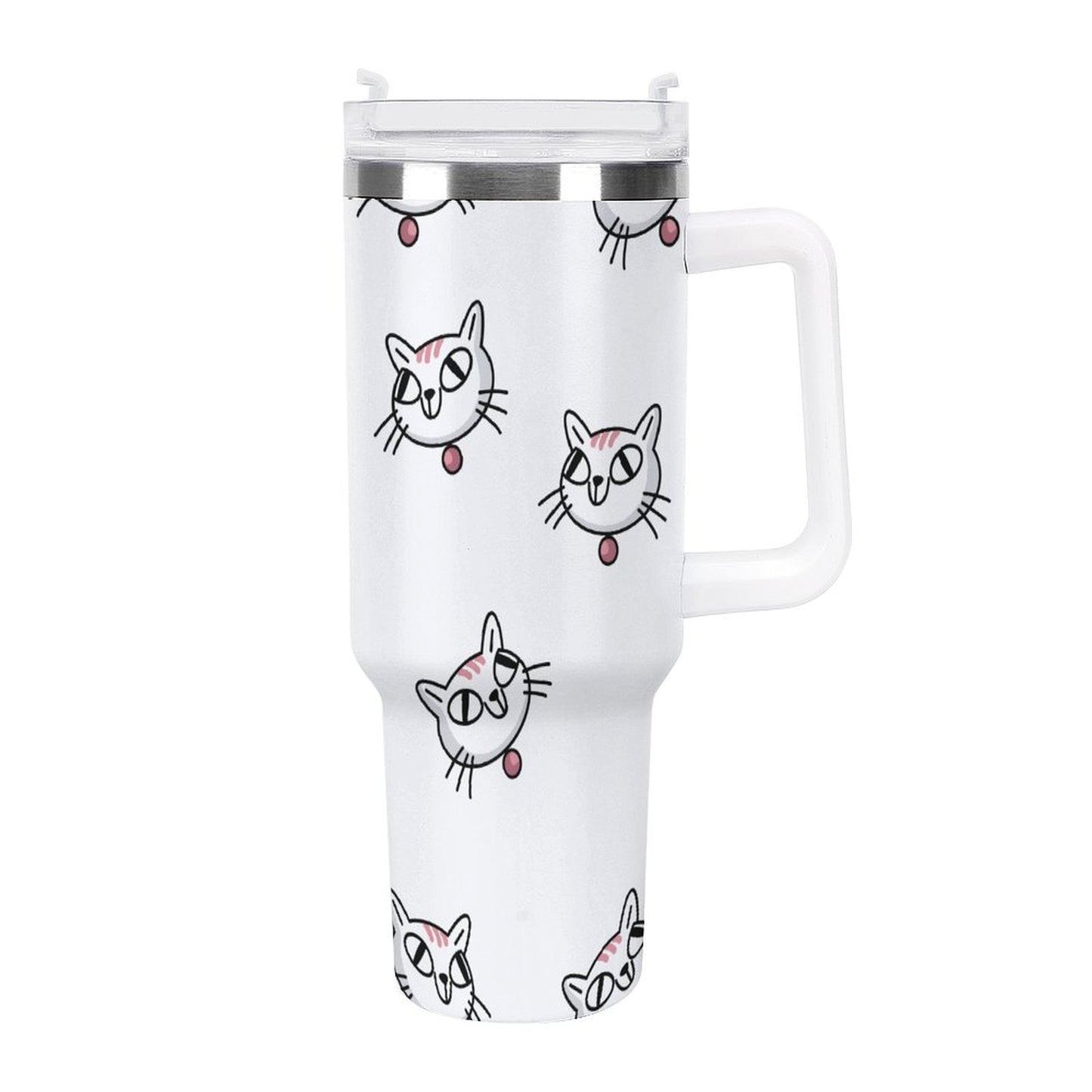 PHDT00255 POD US Local Tumbler 40 oz Large Capacity Car Cup Cat Cartoon