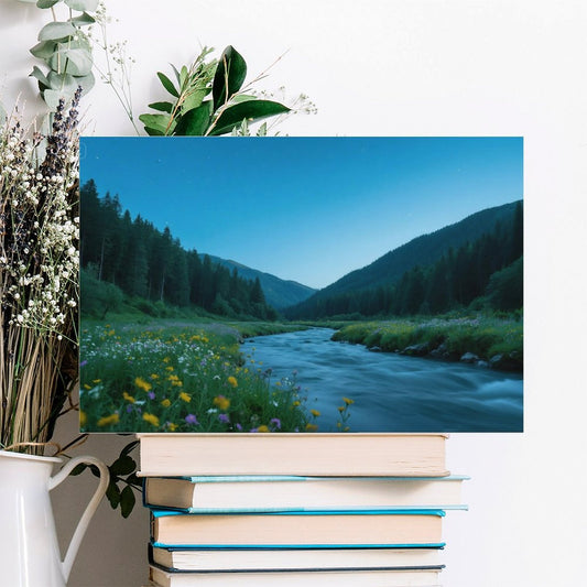 Decorative Interior Frame Painting Mountain-river-starry-summer-4