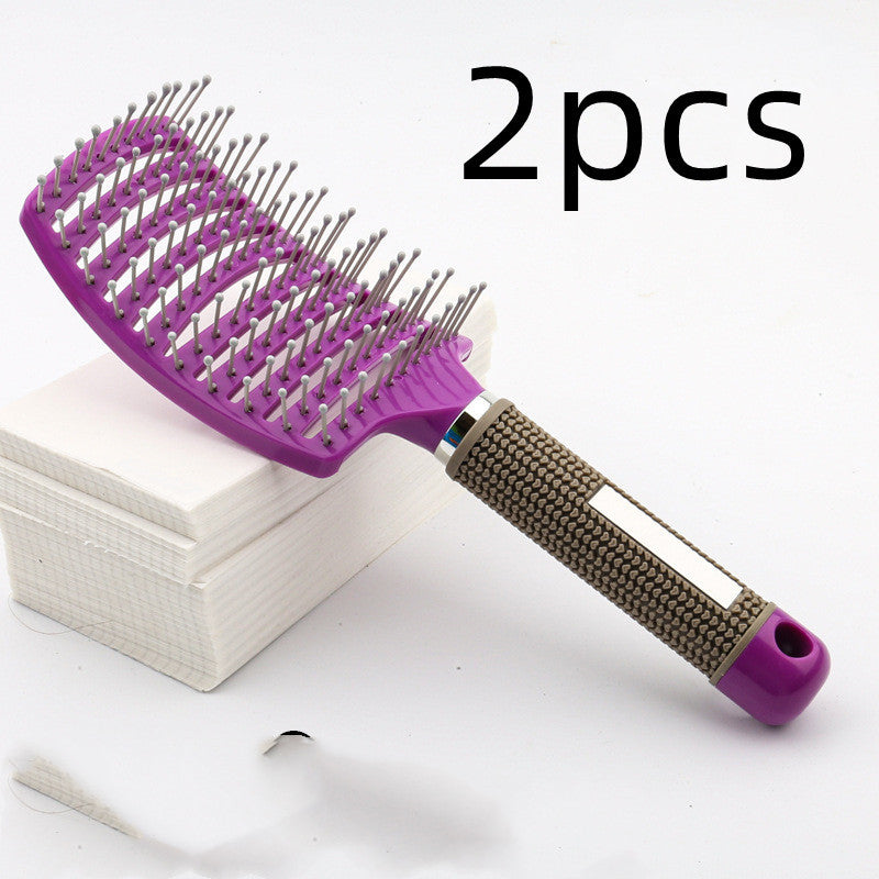 Large Curved Comb Hairbrush Boar Bristles Massage Comb Curly Hair Multifunctional Hair Brush