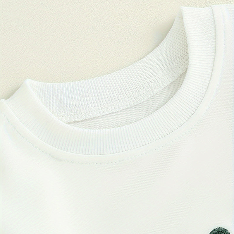 US Local Toddler Baby Boy Clothes 'Mama's Boy' Print Long Sleeve Sweatshirt Tops Trousers Set Casual Cute Outfit