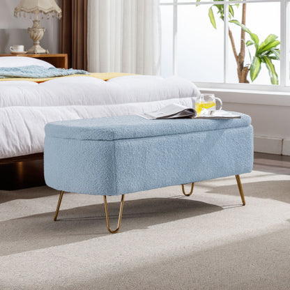 US Local Blue Bedside Storage Footstool