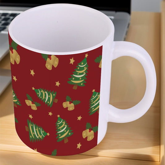POD US Local White mug with full print, Christmas Tree 0061