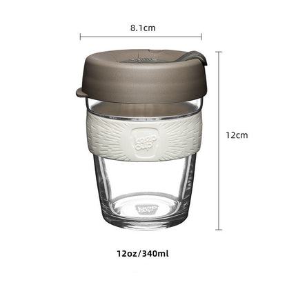 Coffee cup ins wind portable female water cup transparent glass