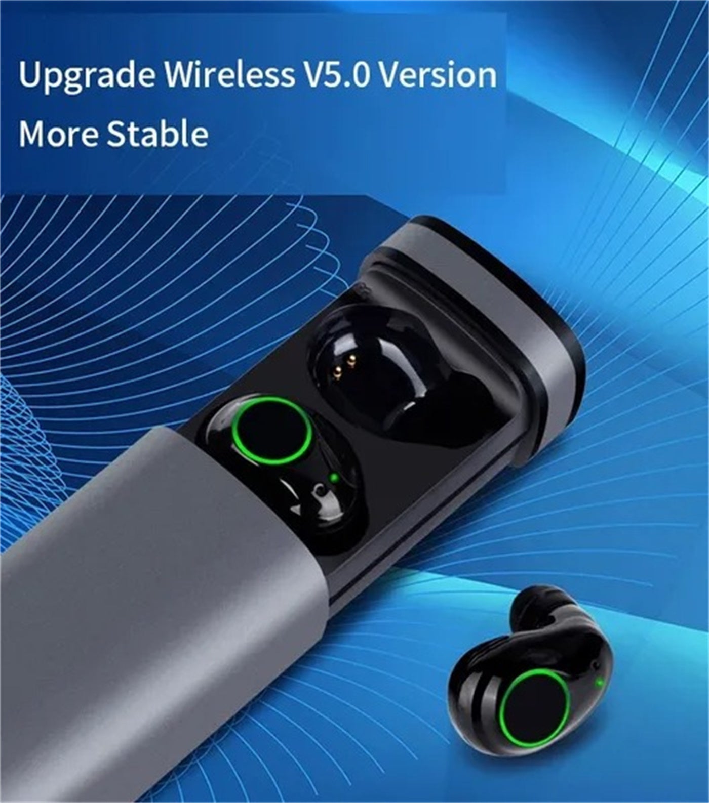 US Local VibeWire - V5.0 Touch Earbuds With Charging Case