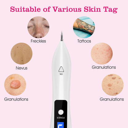 US Local 1Pc Skin Tag Repair Kit Portable Beauty Equipment Multi-Level With Home Usage USB Charging LCD Level Adjustable 6 Replaceable Needles