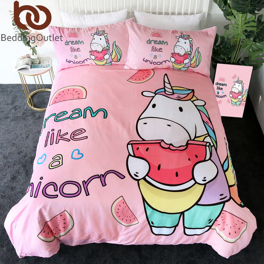 US Local 3 pieces Watermelon Duvet Cover Set For Comforter Bedding Queen Size