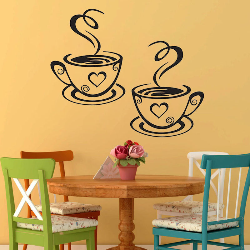 US Local Cup Coffee Removable Wall Sticker Decorative Painting