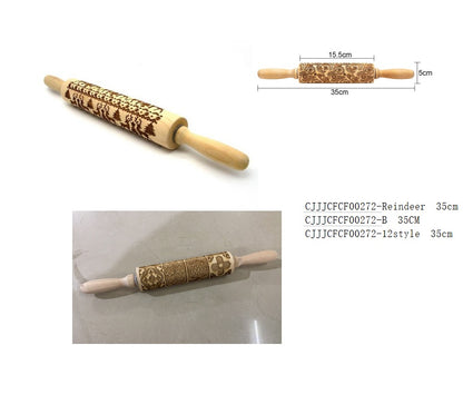 US Local Rolling Pin Christmas Embossing