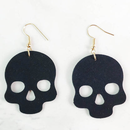 Women's Halloween Skull Spider Earrings