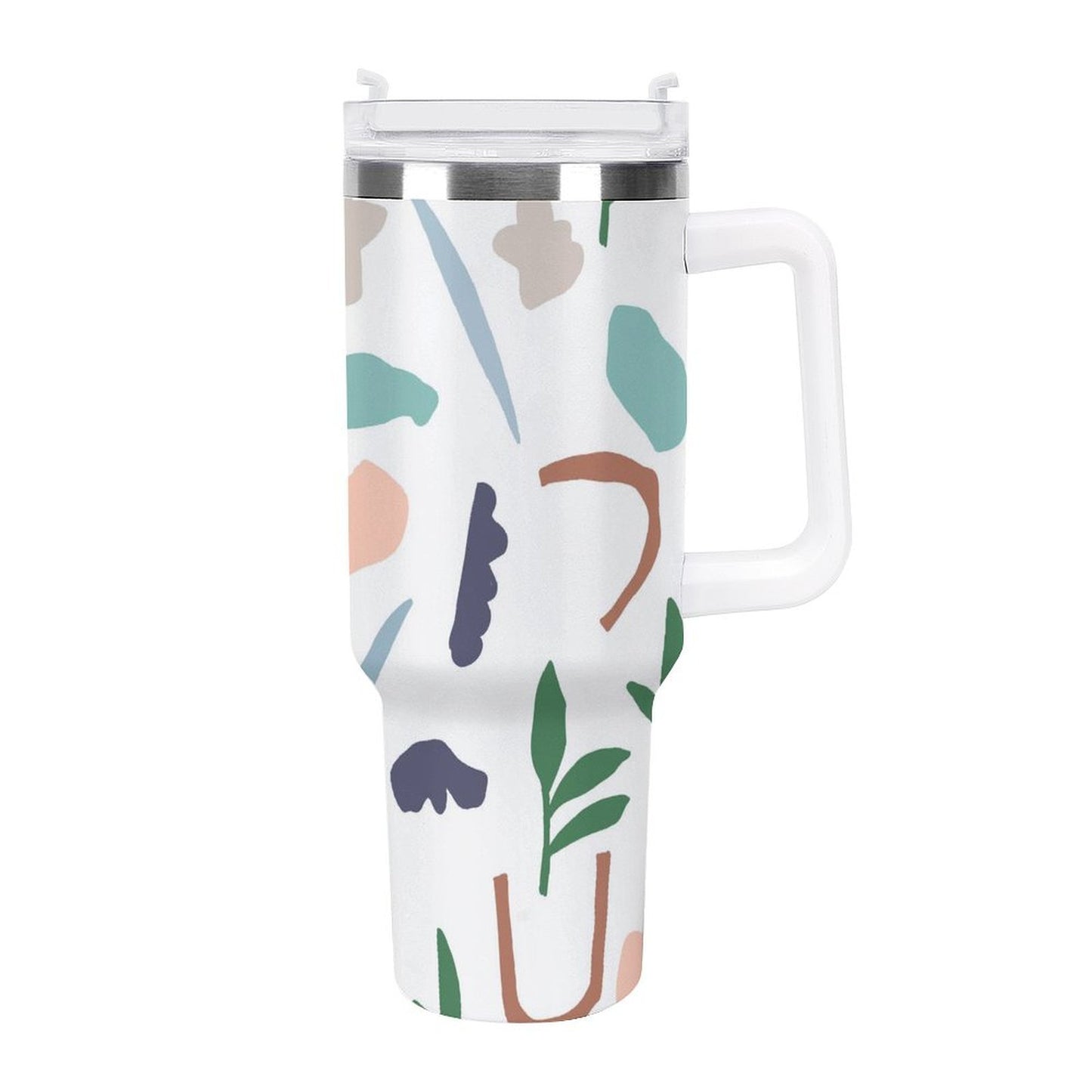 PHDT00041 POD US Local Tumbler 40 oz Large Capacity Car Cup Spring Summer, Abstract, Flowers