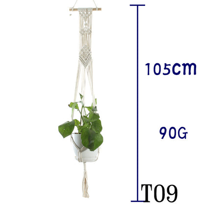 US Local Flower Pot Net Bag Beige Cotton Rope Indoor Plant Hanger Hanging Basket Sling