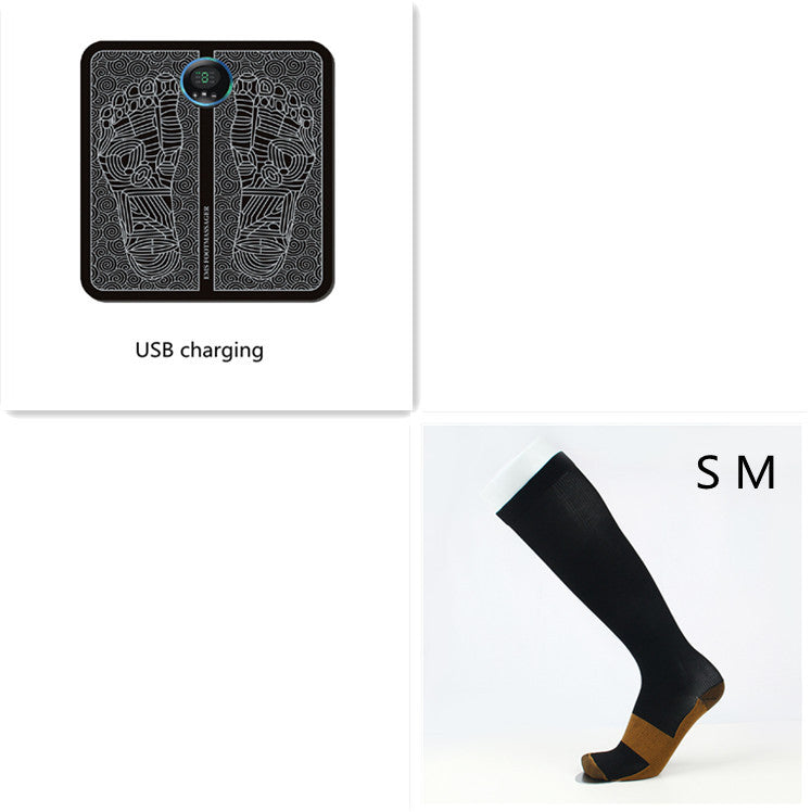 USA Local Ems Foot Massager Mat Tens Fisioterapia Electric Foot Cushion Blood Circulation Acupunctur Pad Foot Health Care Relaxation Pain