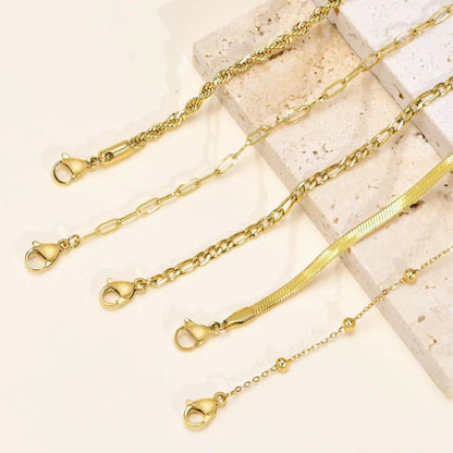 Stainless Steel 5-piece Set Simple Bracelet Does Not Fade