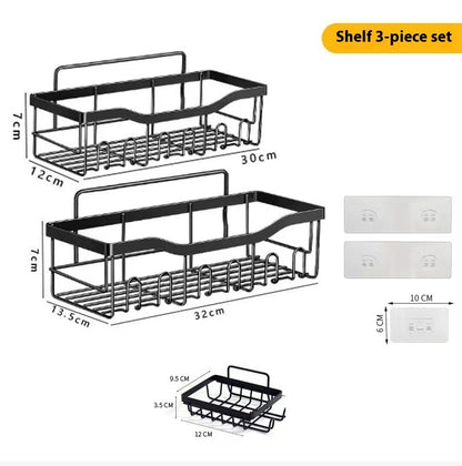 US Local Punch-free Bathroom Storage Rack