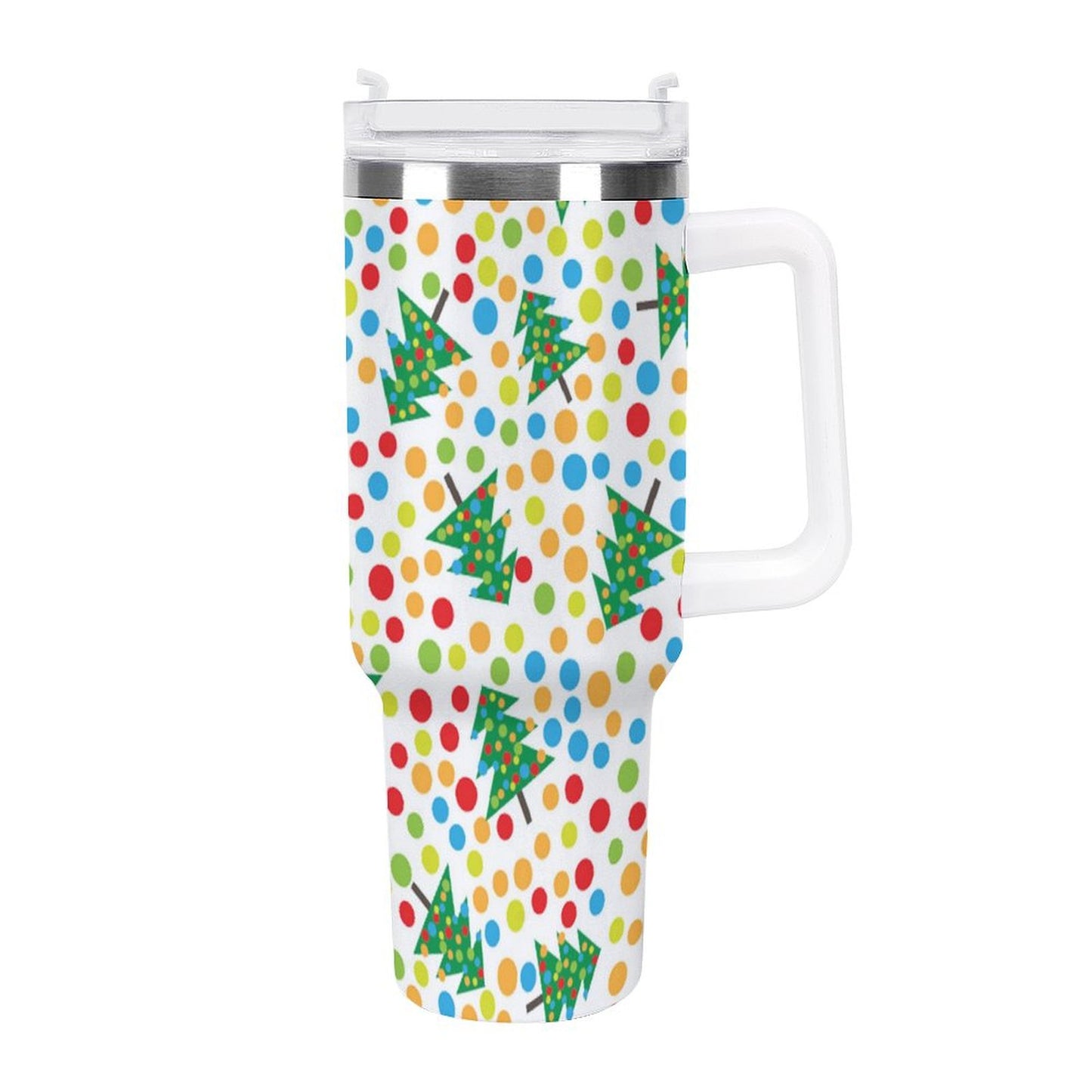 PHDT00337 POD US Local Tumbler 40 oz Large Capacity Car Cup Christmas, Polka Dots