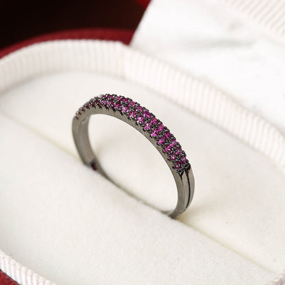 Simple Inlaid Color Zircon Elegant Atmosphere Simple Bracelet Ring