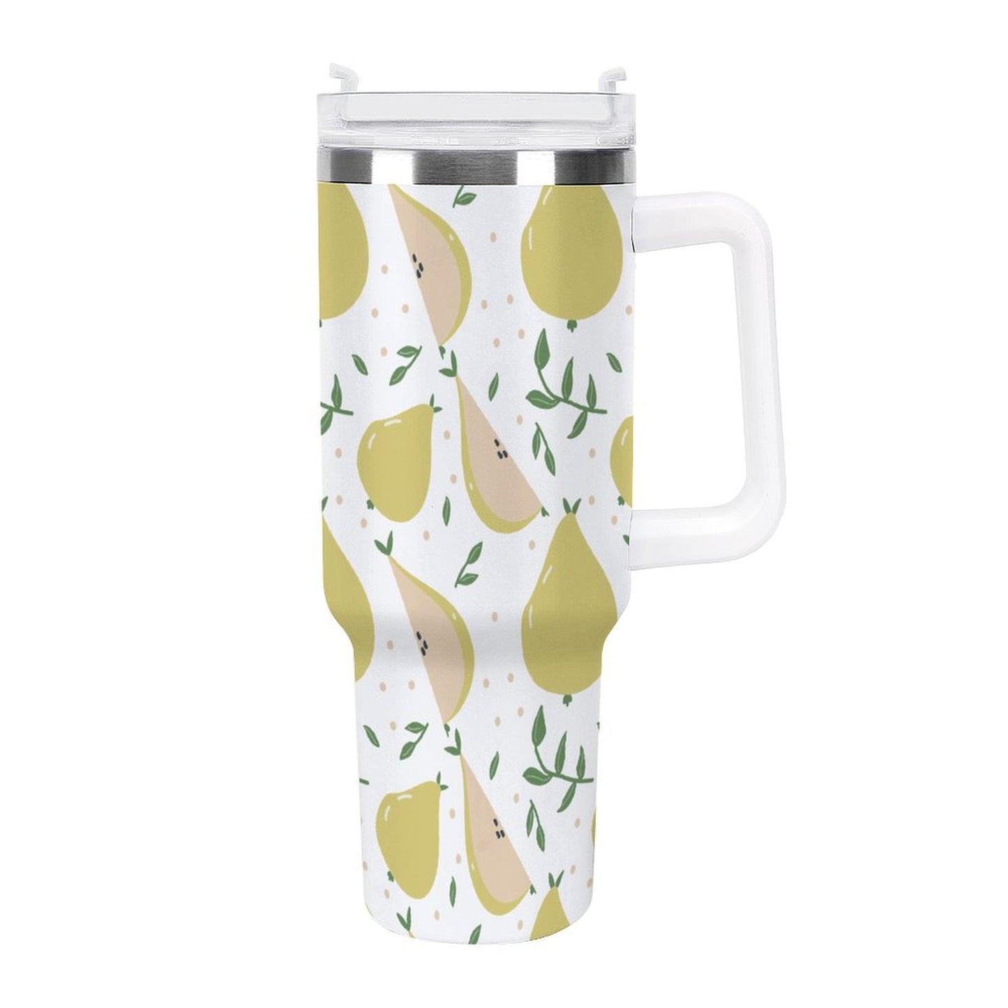 PHDT00418 POD US Local Tumbler 40 oz Large Capacity Car Cup Pear, Yellow, Summer