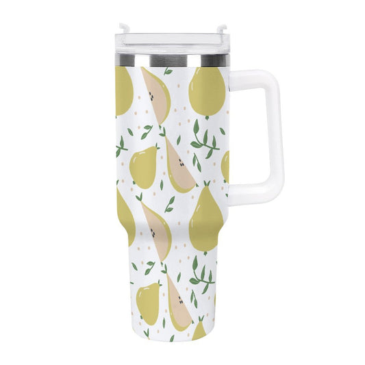PHDT00418 POD US Local Tumbler 40 oz Large Capacity Car Cup Pear, Yellow, Summer
