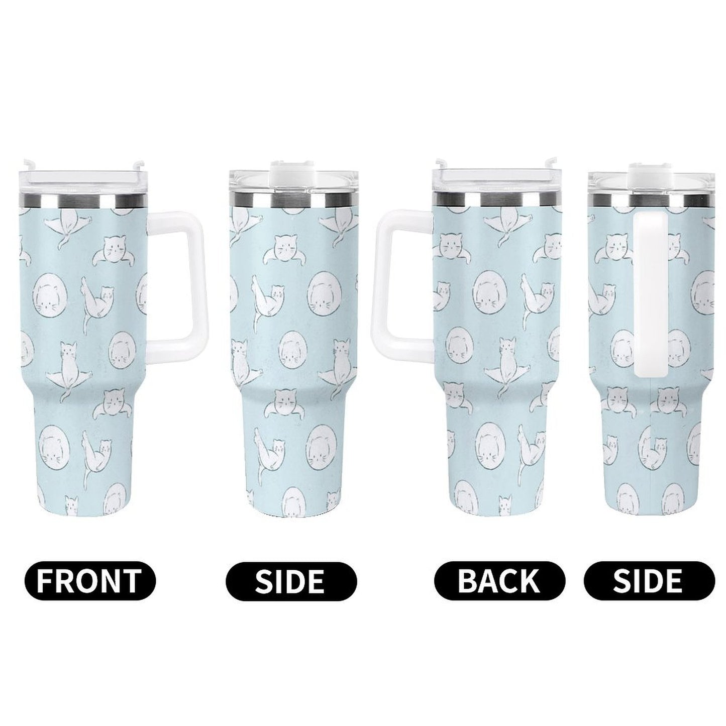 PHDT00257 POD US Local Tumbler 40 oz Large Capacity Car Cup Cat Cute