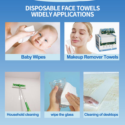 US Local Towels For Sensitive Skin, Makeup Remover, Cleansing, Care, Travel XL, USDA Biobased Dermatologist Approved Face Towel, Disposable Clinically Tested Face Towelette Cosmetic