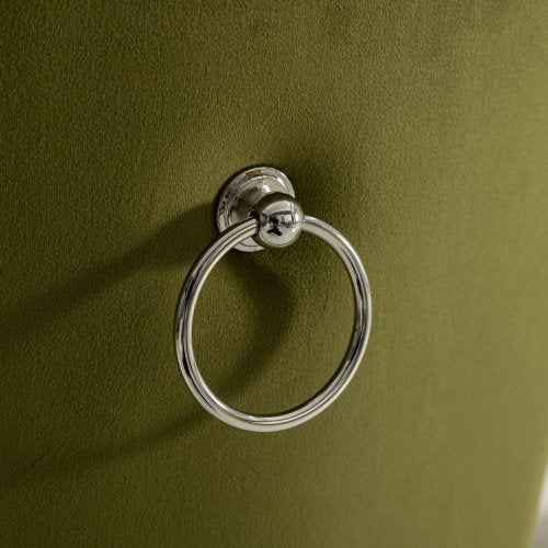 US Local High-end Tufted Solid Wood Contemporary Velvet Upholstered Dining Chair With Chrome Stainless Steel Plating Legs,Nailhead Trim,Set Of 2