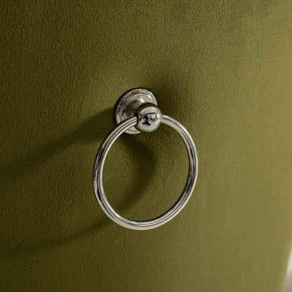 US Local High-end Tufted Solid Wood Contemporary Velvet Upholstered Dining Chair With Chrome Stainless Steel Plating Legs,Nailhead Trim,Set Of 2