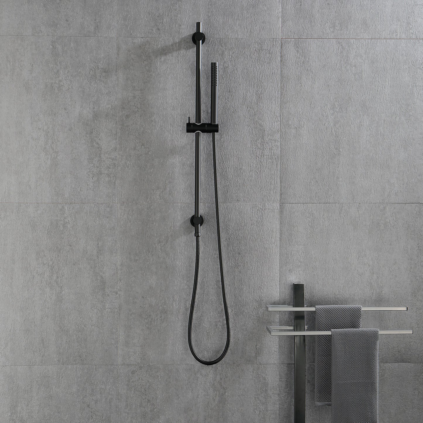 US Local Environmentally Friendly Handheld Showerhead With 28 Inch Slide Bar And 59 Inch Hose