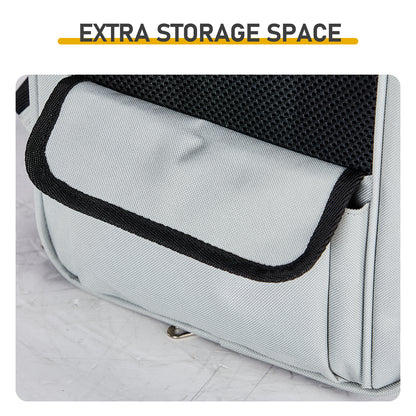 US Local Pet Carrier Backpack, Expandable Cat Dog Carrier With Back Extension, Breathable Mesh Travel Backpack For Small Dogs Cats, Soft-Sided Pet Backpack Holds Up To 26 Lbs