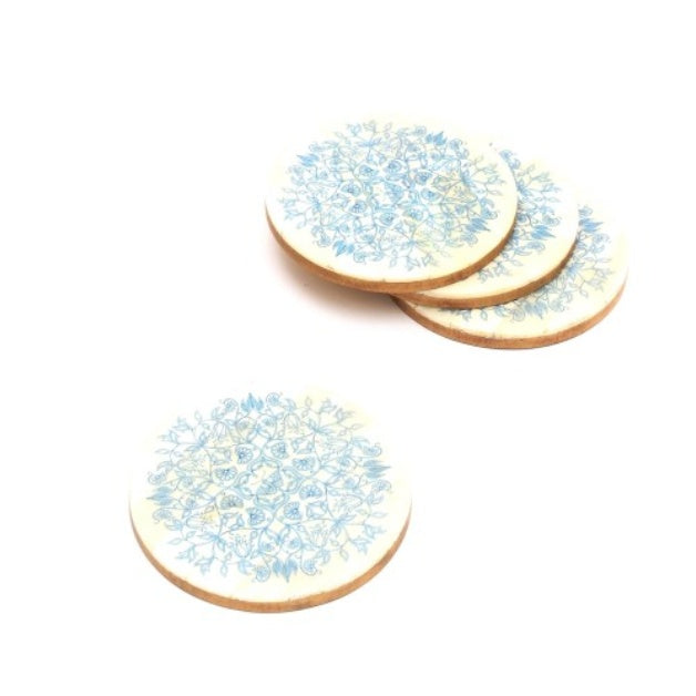 Resin Coaster Set-Dia, Set Of 4