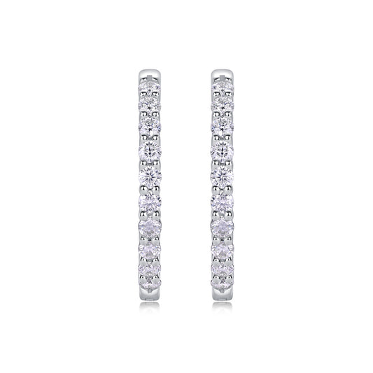 Merman Luxury Fashion Diamond Earrings Stud Set With Mosan Diamond Silver Ornaments