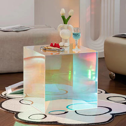 Acrylic Sofa Edge Colorful Coffee Table Home Square Simple Bedroom Bedside Table