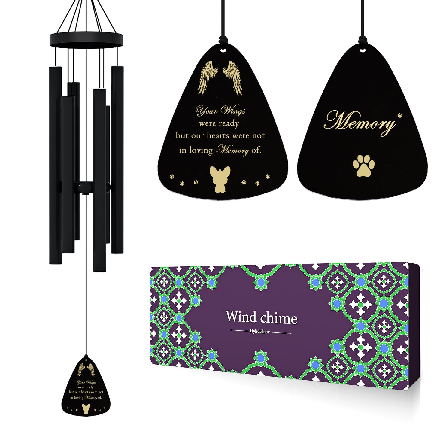 US Local Dog Memorial Gifts For Loss Of Dog, Pet Memorial Wind Chime, Loss Of Dog Sympathy Gift, Dog Remembrance Gift In Memory Of Dog Cat.