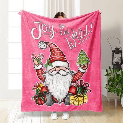 Christmas Thickening Print Flannel Blanket