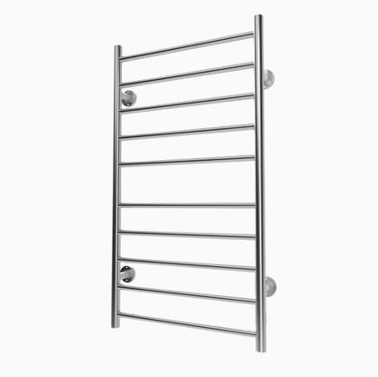 US Local Electric Heated Towel Rack For Bathroom, Wall Mounted Towel Warmer, 10 Stainless Steel Bars Drying Rack