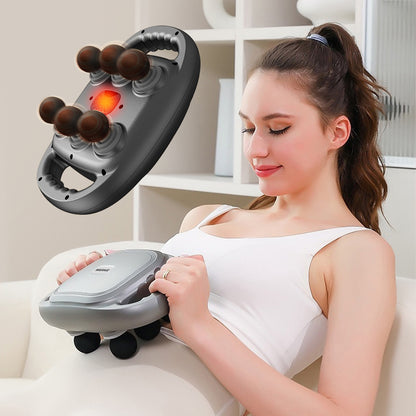 US Local Handheld Deep Tissue Massagers  Percussion Massage Gun  6-Head Back Massager For Muscle Relaxation In Back Leg Neck Shoulder And Body Gifts For Families And Friends