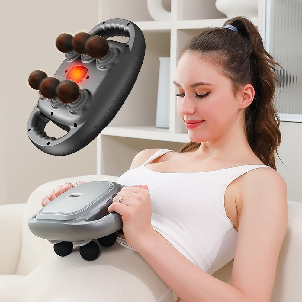 US Local Handheld Deep Tissue Massagers  Percussion Massage Gun  6-Head Back Massager For Muscle Relaxation In Back Leg Neck Shoulder And Body Gifts For Families And Friends