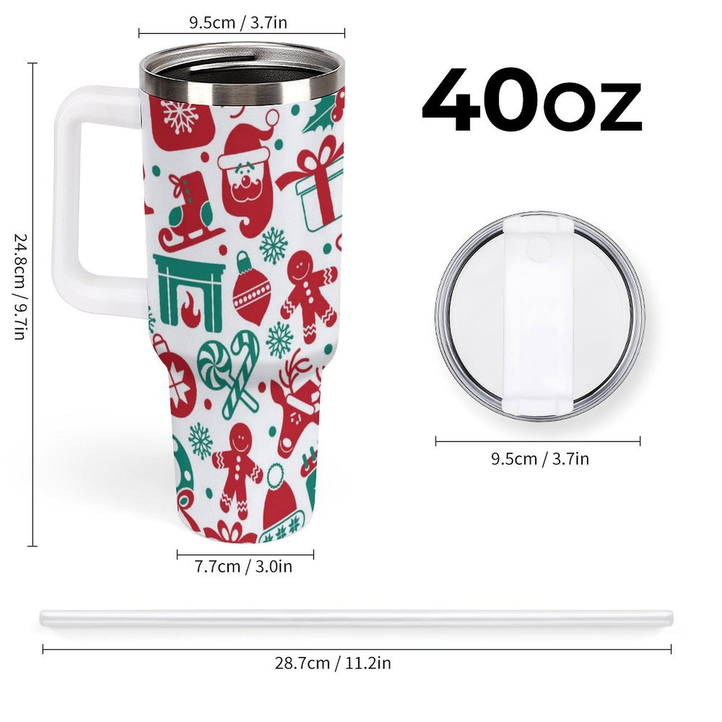 PHDT00275 POD US Local Tumbler 40 oz Large Capacity Car Cup Christmas