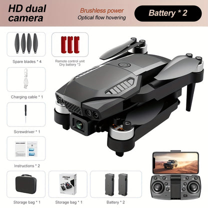 US Local F198 Drone Professional Dual Camera 1080P WIFI FPV HD Aerial Photography Brushless Foldable Drone