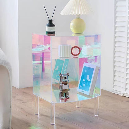 Acrylic Sofa Edge Colorful Coffee Table Home Square Simple Bedroom Bedside Table