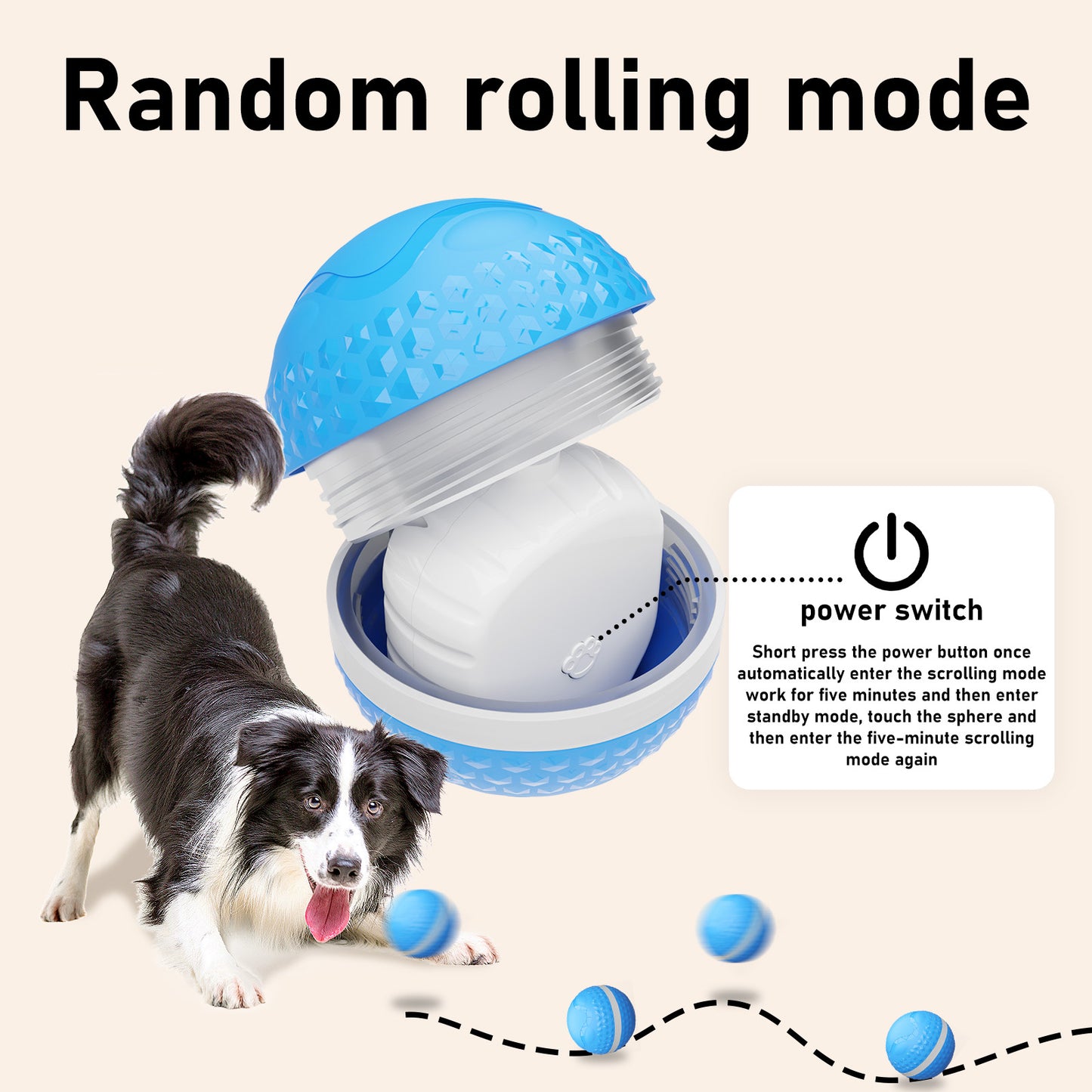 US Local Smart Interactive Dog Toys, Automatic Moving Ball With Lighting Modes, Interactive Dog Toys For Dog Enrichment & Stimulation, Motion Activated Rolling Toy For Medium And Large Dogs