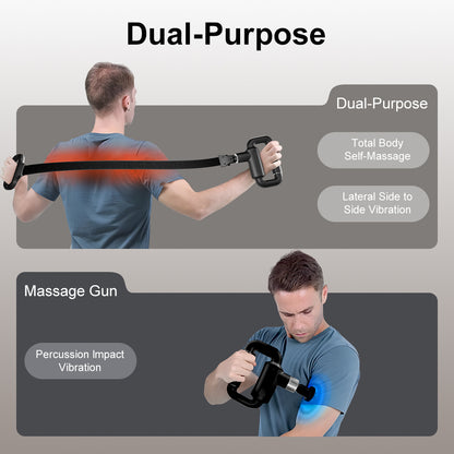 US Local Fascial Massager With Belt - 6-speed Deep Muscle Massager For Relaxation And Rehabilitation - Portable Fitness And Relaxation Therapy Device