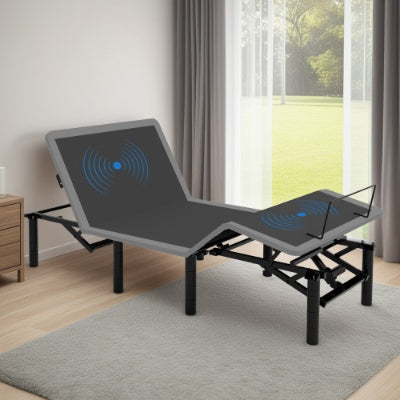 Adjustable Bed Frame With Massage Head  Foot Incline Twin XL Size Wireless Remote, Two Types Of USB Ports Type-A And Type-C, LED Night Light, 4 Height-Adjustable Legs Easy Assembly