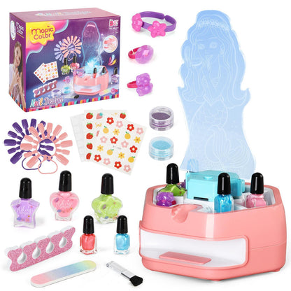US Local Kids Makeup And Nail Art Spray Set Toys Creative Playtime Fun Kids Fun Nail Art Perfect Holiday Gift
