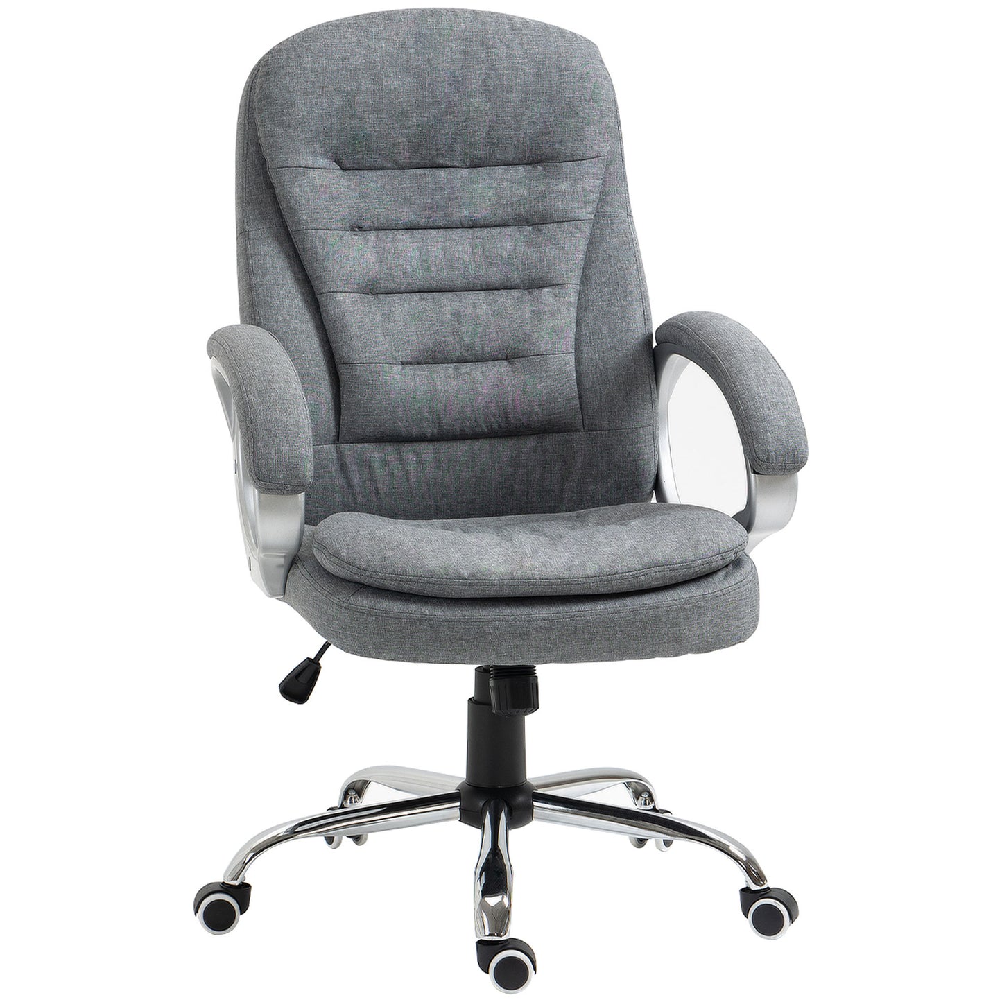 US Local Vinsetto High Back Executive Home Office Chair Adjustable Height Upholstered Padding Gray
