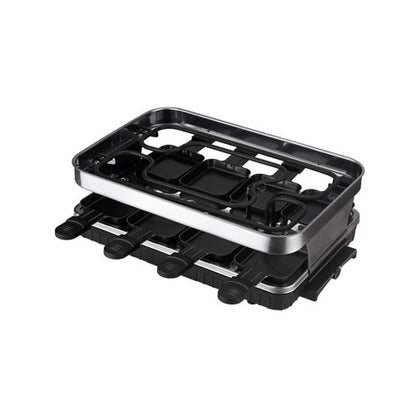 US Local Raclette Grill 8 People Grill Plate Non-stick Coated, Raclette With 8 Mini Raclette Pans, Infinitely Adjustable Temperature, 1500W