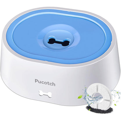 US Local 2L 70oz Spill-Proof Dog Slow Flow Drinking Bowl With Activated Carbon Filter