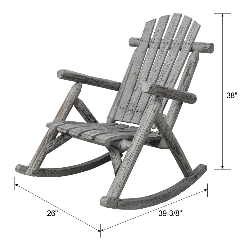 US Local Wooden Porch Rocking Chair, Durable Wooden Porch Rocking Chair, Cedar Rocking Chair